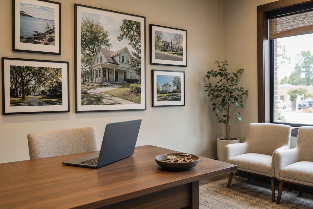 Realty office meeting area